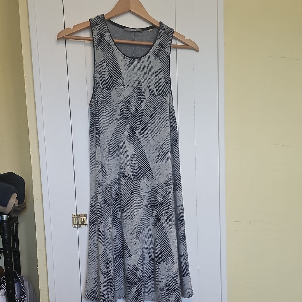 Tart Collections Black and Gray Textured Midi Tank Dress Size S